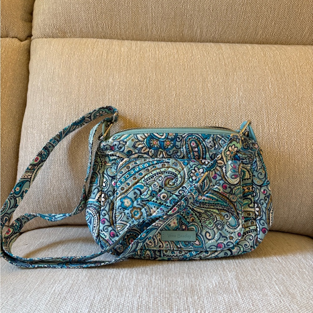 Vera Bradley Teal Paisley Crossbody Bag